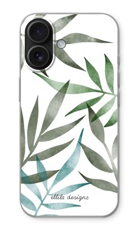 Tropical watercolor leaves