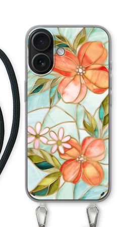 Orange stained glass flower