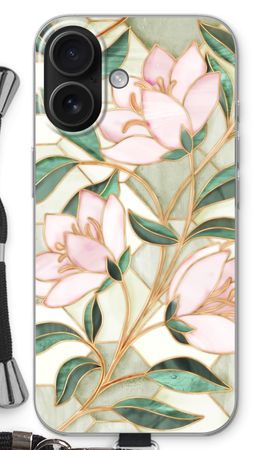 Orange stained glass flower