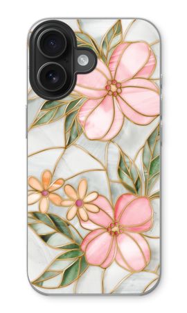 Orange stained glass flower