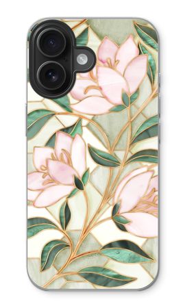 Orange stained glass flower