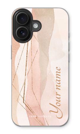 Gold Lines Namecase - Blush