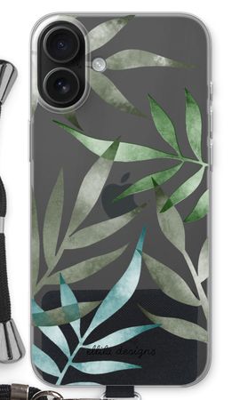Tropical watercolor leaves