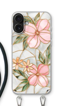 Orange stained glass flower