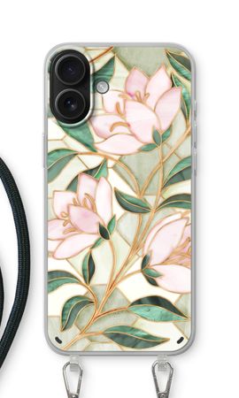 Orange stained glass flower