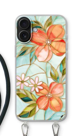 Orange stained glass flower