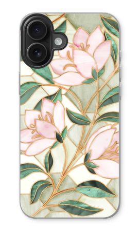 Orange stained glass flower