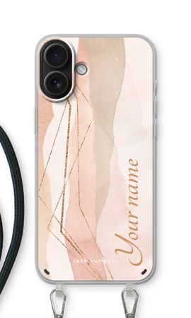 Gold Lines Namecase - Blush