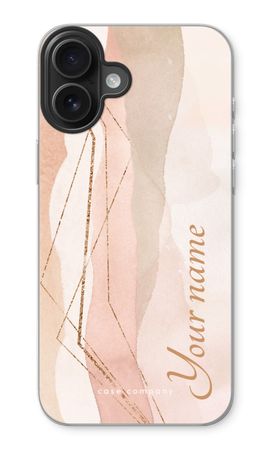 Gold Lines Namecase - Blush