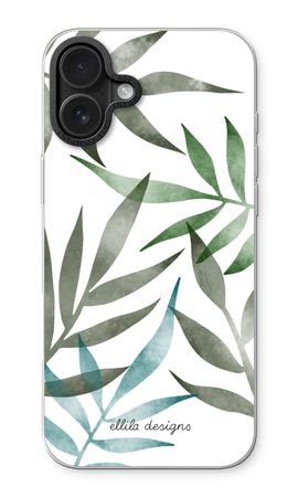 Tropical watercolor leaves