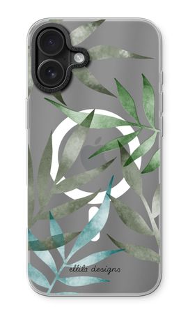 Tropical watercolor leaves