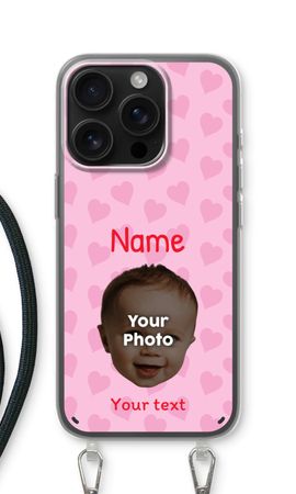 Personalisiertes Gesicht - Herzen N°2