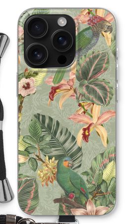 Tropical jungle parrot