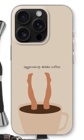 Aggressively drinks coffee