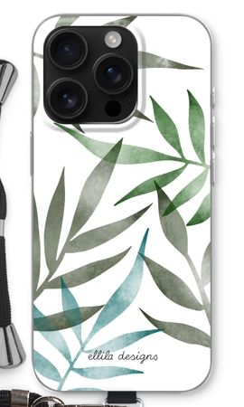 Tropical watercolor leaves