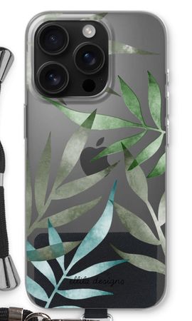 Tropical watercolor leaves