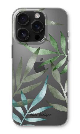 Tropical watercolor leaves