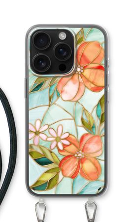 Orange stained glass flower