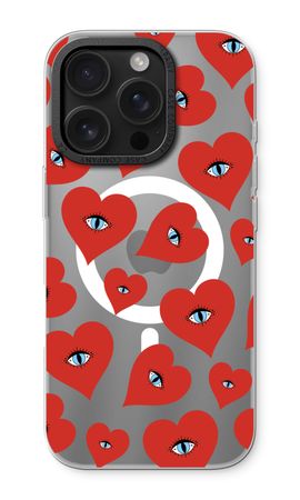 Red heart eyes