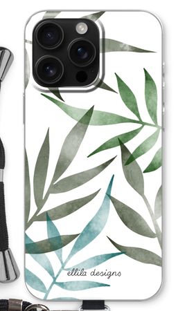 Tropical watercolor leaves