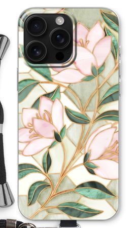 Orange stained glass flower