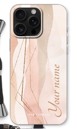 Gold Lines Namecase - Blush