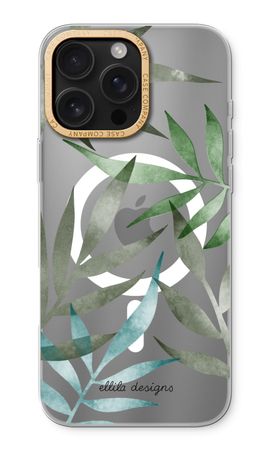 Tropical watercolor leaves