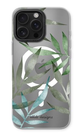 Tropical watercolor leaves