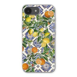 Blue tiles, lemons and oranges