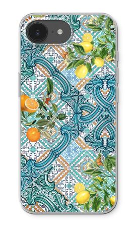 Blue tiles, lemons and oranges
