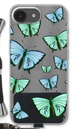 Papillons bleus et verts