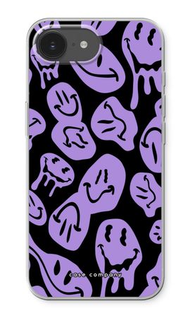 Schmelzender Smiley - Lila