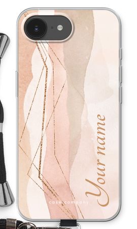 Gold Lines Namecase - Blush