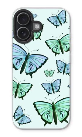 Blå och gröna fjärilar