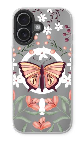 Fjäril i en blommig värld