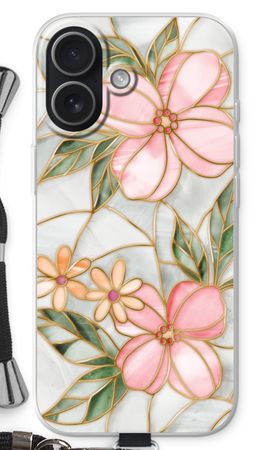 Orange stained glass flower