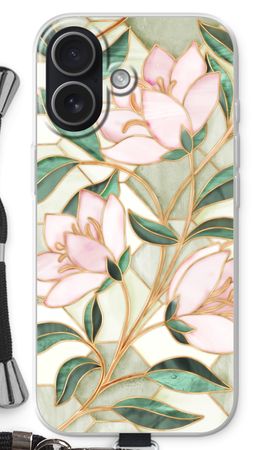 Orange stained glass flower