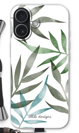Tropical watercolor leaves