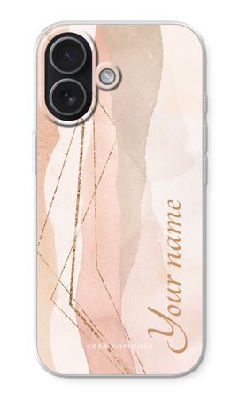 Gold Lines Namecase - Blush