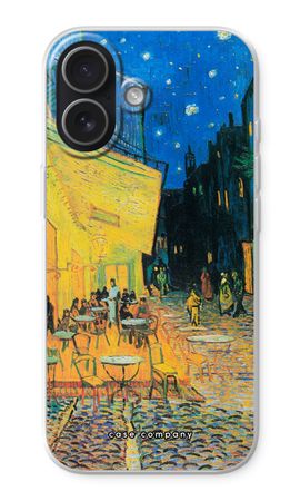 Caféterras bij nacht