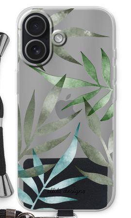 Tropical watercolor leaves