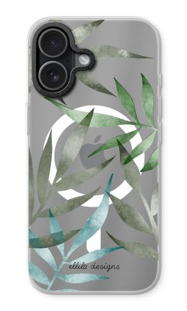 Tropical watercolor leaves
