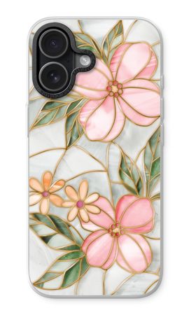 Fleur en vitrail orange