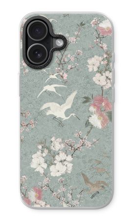 Japanese crane birds blossom
