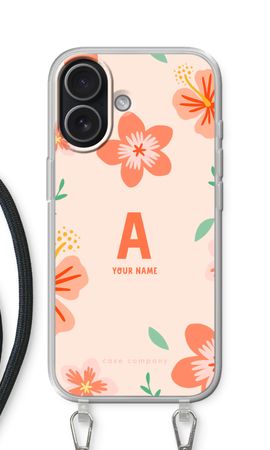 Tropical Pink Flowers Monogram
