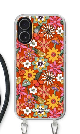 Retro bloemen - Rood