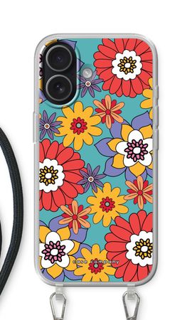 Retro bloemen - Blauw