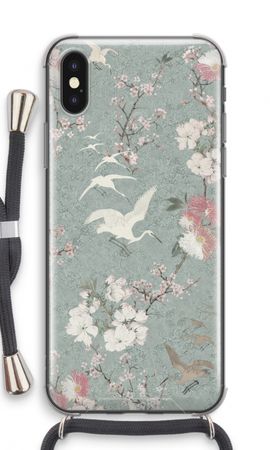 Japanese crane birds blossom