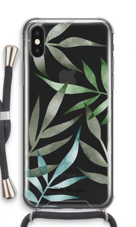 Tropical watercolor leaves