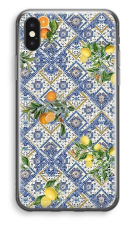 Blue tiles, lemons and oranges - small